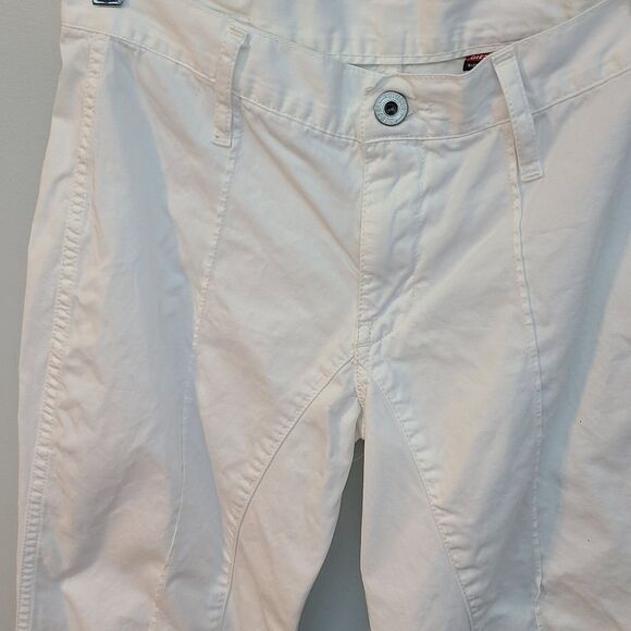 Diesel Womens White Ankle Cotton Low Rise Exposed Seam Pants Size 26 - Picture 3 of 13